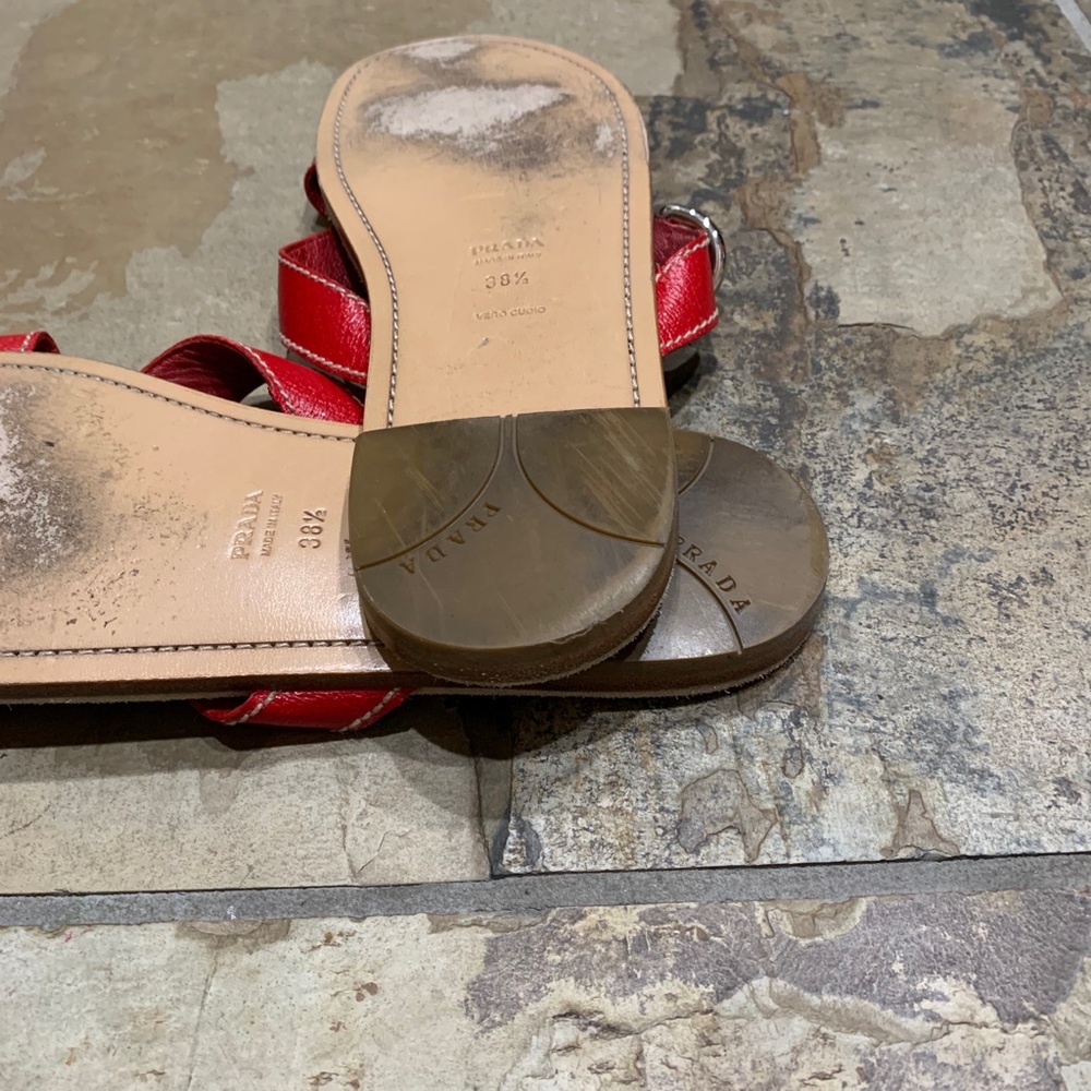 PRADA “Fish For Summer” Red and White Sandal - Picture 9 of 9